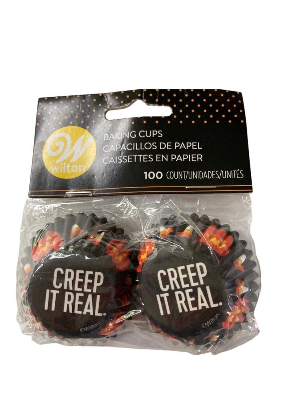 Wilton Creep It Real Halloween Mini Baking Cup Liners Muffin Cupcake 100 count
